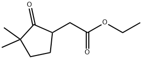 Cyclopentaneacetic acid, 3,3-dimethyl-2-oxo-, ethyl ester (9CI) Structure