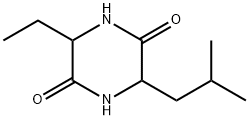 3-Ethyl-6-(2-methylpropyl)-2,5-piperazinedione Structure