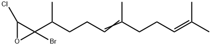 2-Bromo-3-chloro-2-(1,5,9-trimethyl-4,8-decadienyl)oxirane 구조식 이미지