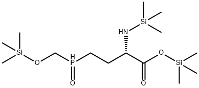 (S)-2-[(Trimethylsilyl)amino]-4-[[[(trimethylsilyl)oxy]methyl]phosphinyl]butanoic acid trimethylsilyl ester Structure