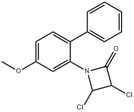 3,4-Dichloro-1-[4-methoxy(1,1'-biphenyl)-2-yl]azetidin-2-one 구조식 이미지