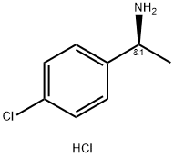 (S)-(-)-1-(4-클로로페닐)에틸아민-HCl 구조식 이미지