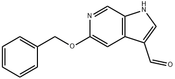 5-BENZYLOXY-1H-PYRROLO(2,3-C)PYRIDINE-3- CARBOXALDEHYDE, 97 구조식 이미지