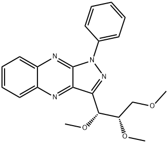 1-Phenyl-3-[(1R,2S)-1,2,3-trimethoxypropyl]-1H-pyrazolo[3,4-b]quinoxaline 구조식 이미지