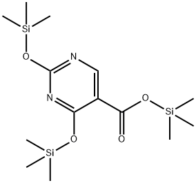2,4-Bis[(trimethylsilyl)oxy]-5-pyrimidinecarboxylic acid trimethylsilyl ester Structure