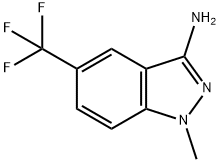 1-METHYL-5-(TRIFLUOROMETHYL)-1H-INDAZOL-3-아민 구조식 이미지