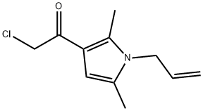 Ethanone, 2-chloro-1-[2,5-dimethyl-1-(2-propenyl)-1H-pyrrol-3-yl]- (9CI) 구조식 이미지