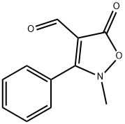 2,5-dihydro-2-methyl-5-oxo-3-phenylisoxazole-4-carbaldehyde  Structure