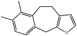 5,10-Dihydro-6,7-dimethyl-4H-benzo[5,6]cyclohepta[1,2-b]furan 구조식 이미지