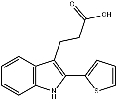 3-(2-thien-2-yl-1H-indol-3-yl)propanoic acid 구조식 이미지