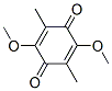 2,5-Dimethoxy-3,6-dimethyl-2,5-cyclohexadiene-1,4-dione 구조식 이미지