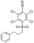 4-(3-Phenylpropylsulfonyl)-2,3,5,6-tetrachlorobenzonitrile Structure