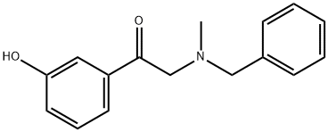 1-(3-히드록시페닐)-2-[메틸(페닐메틸)아미노]에탄-1-온 구조식 이미지