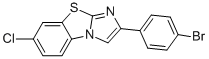 2-(4-BROMOPHENYL)-7-CHLOROIMIDAZO[2,1-B]BENZOTHIAZOLE Structure