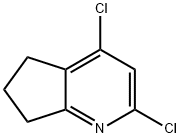 2,4-디클로로-6,7-디하이드로-5H-사이클로펜타[b]피리딘 구조식 이미지