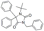 1-(1,1-Dimethylethyl)-5,5-diphenyl-3-(phenylmethyl)-2,4-imidazolidinedione Structure