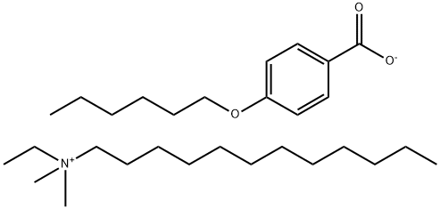 (dodecyl)ethyldimethylammonium p-(hexyloxy)benzoate  Structure