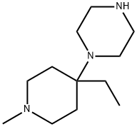 Piperazine, 1-(4-ethyl-1-methyl-4-piperidinyl)- (9CI) 구조식 이미지