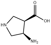 3-Pyrrolidinecarboxylicacid,4-amino-,(3R,4R)-(9CI) Structure