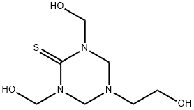 tetrahydro-5-(2-hydroxyethyl)-1,3-bis(hydroxymethyl)-1,3,5-triazine-2(1H)-thione 구조식 이미지