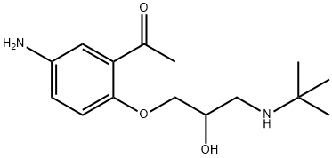 5-Amino-2-(3-(tert-butylamino)-2-hydroxypropoxy)acetophenone 구조식 이미지