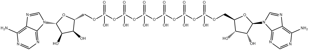 [[[[[[(2R,3S,4R,5R)-5-(6-aminopurin-9-yl)-3,4-dihydroxyoxolan-2-yl]methoxy-hydroxyphosphoryl]oxy-hydroxyphosphoryl]oxy-hydroxyphosphoryl]oxy-hydroxyphosphoryl]oxy-hydroxyphosphoryl] [(2R,3S,4R,5R)-5-(6-aminopurin-9-yl)-3,4-dihydroxyoxolan-2-yl]methyl hydrogen phosphate Structure