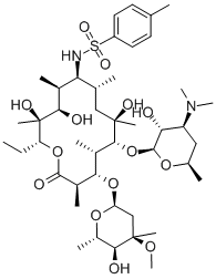 (9S)-9-Deoxo-9-[[(4-methylphenyl)sulfonyl]amino]erythromycin Structure