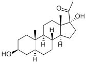 3-beta,17-alpha-dihydroxy-5-alpha-pregnan-20-one Structure