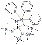 4-[Bis(trimethylsilyl)amino]-2,2,4,4-tetrahydro-1-methyl-2,2,2-triphenyl-3-(trimethylsilyl)-4-[(trimethylsilyl)imino]-1,3,2,4-diazadiphosphetidine Structure