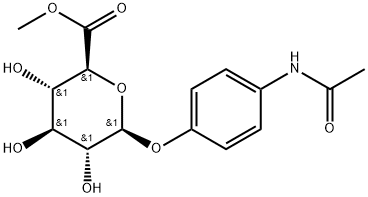 4-ACETAMIDOPHENYL B-D-GLUCOPYRANOSIDURONIC ACID, METHYL ESTER Structure