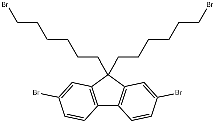 2,7-DIBROMO-9,9-BIS(6-BROMOHEXYL)FLUORENE,99% 구조식 이미지