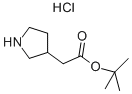 3-TERT-BUTOXYCARBONYLMETHYL-PYRROLIDINE HCL Structure