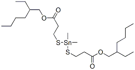 2-ethylhexyl 12-ethyl-5,5-dimethyl-9-oxo-10-oxa-4,6-dithia-5-stannahexadecanoate Structure