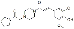 1-[3-(4-Hydroxy-3,5-dimethoxyphenyl)-1-oxo-2-propenyl]-4-[(1-pyrrolidinyl)carbonylmethyl]piperazine Structure