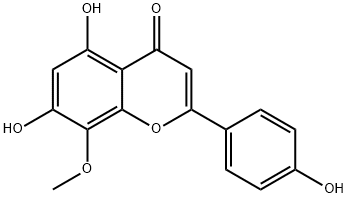 5,7,4'-trihydroxy-8-methoxyflavone 구조식 이미지