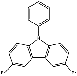 3,6-Dibromo-9-phenyl-9H-carbazole 구조식 이미지
