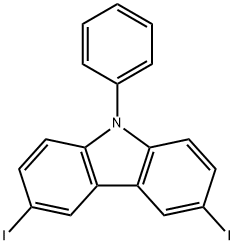 3,6-DIIODO-9-PHENYL-9H-CARBAZOLE 구조식 이미지