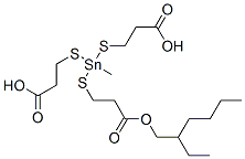 3,3',3''-[(Methylstannylidyne)tristhio]tris(propanoic acid 2-ethylhexyl) ester Structure