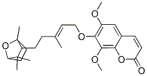 6,8-Dimethoxy-7-[[3-methyl-5-(1,3,3-trimethyl-7-oxabicyclo[2.2.1]hept-2-yl)-2-pentenyl]oxy]-2H-1-benzopyran-2-one Structure