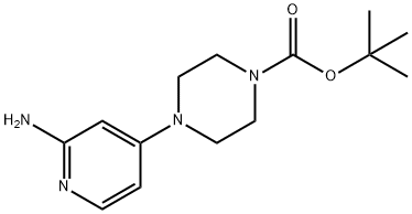 1-BOC-4-(2-아미노-4-피리디닐)-피페라진 구조식 이미지