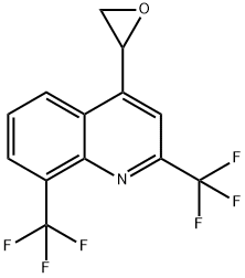 2-[2,8-BIS(TRIFLUOROMETHYL)-4-QUINOLYL]OXIRANE 구조식 이미지