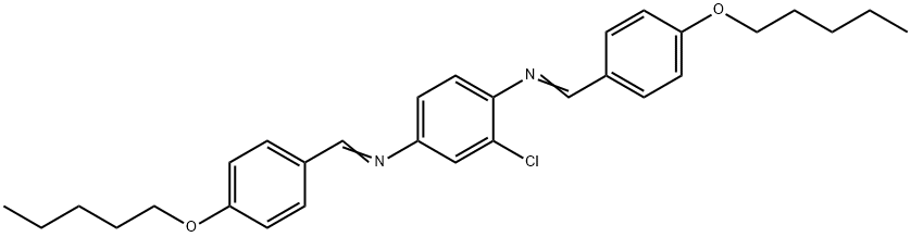 2-Chloro-N,N'-bis[[4-(pentyloxy)phenyl]methylene]-1,4-benzenediamine Structure