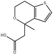 (4-Methyl-6,7-dihydro-4H-thieno[3,2-c]pyran-4-yl)acetic acid Structure