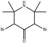 3,5-dibromo-2,2,6,6-tetramethyl-piperidin-4-one 구조식 이미지