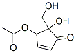 4-Acetoxy-5-hydroxy-5-hydroxymethyl-2-cyclopenten-1-one 구조식 이미지