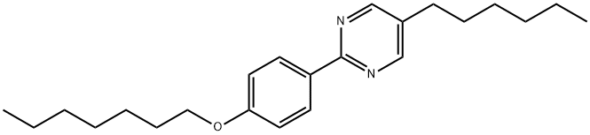 Pyrimidine, 2-(4-(heptyloxy)phenyl)-5-hexyl- Structure