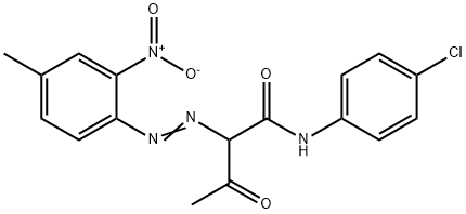 N-(4-chlorophenyl)-2-[(4-methyl-2-nitrophenyl)azo]-3-oxobutyramide Structure