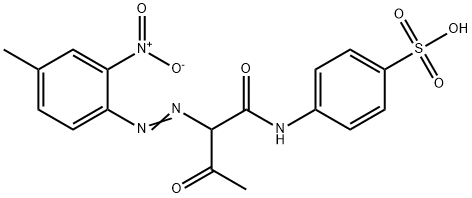 4-[[2-[(4-methyl-2-nitrophenyl)azo]-1,3-dioxobutyl]amino]benzenesulphonic acid 구조식 이미지