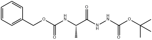 2-[(S)-1-옥소-2-[[(벤질옥시)카르보닐]아미노]프로필]히드라진-1-카르복실산tert-부틸에스테르 구조식 이미지