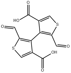2,2'-Diformyl(3,3'-bithiophene)-4,4'-dicarboxylicacid Structure
